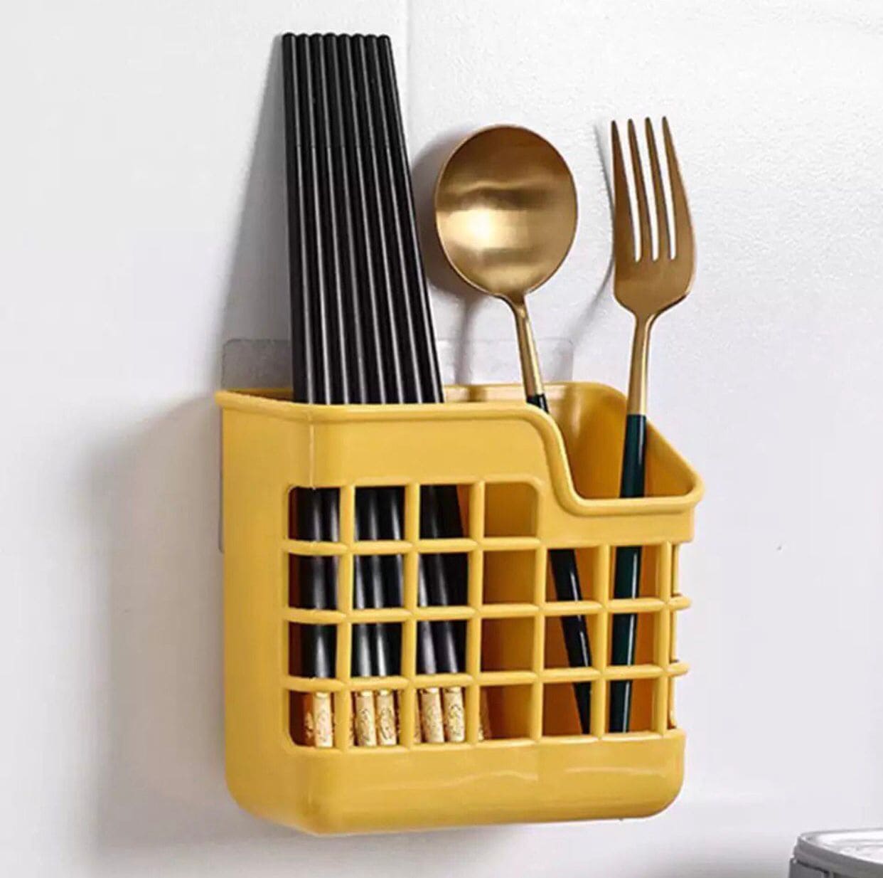 Burr Free Wall Mounted Chopstick Holder, Wall Mounted Moisture-Proof Plastic Cutlery Drying Drainer, Kitchen Chopstick Storage Basket Container, Storage Basket For Chopstick Fork Spoon Spatula Burr Free Wall Mounted Chopstick Holder, Wall Mounted Moisture-Proof Plastic Cutlery Drying Drainer, Kitchen Chopstick Storage Basket Container, Storage Basket For Chopstick Fork Spoon Spatula